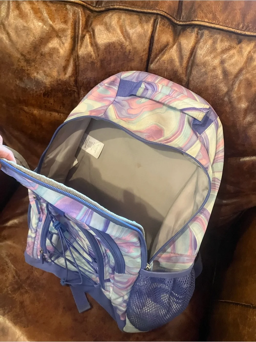 Pottery Barn Teen Gear-Up Pink/Purple Marble Recycled Backpack, Large